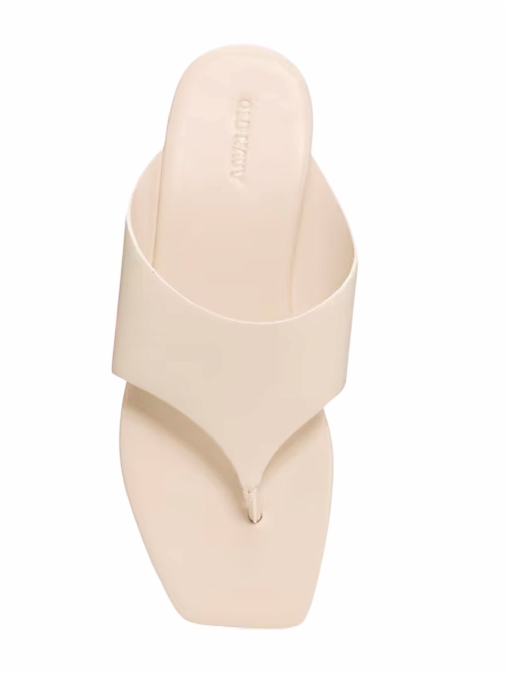 Old Navy Cream Wide-Strap Thong Sandal NWT